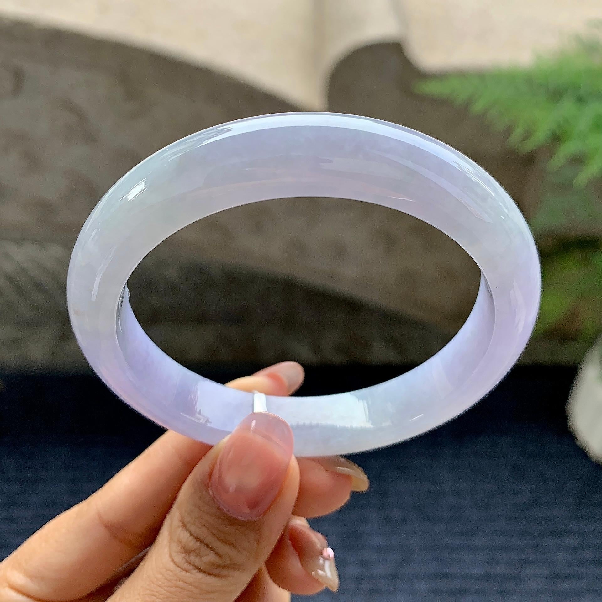 细糯种紫罗兰平安镯（58.1mm）（yc281535）