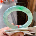 冰飘绿圆条手镯（57.3mm）（yc058547）