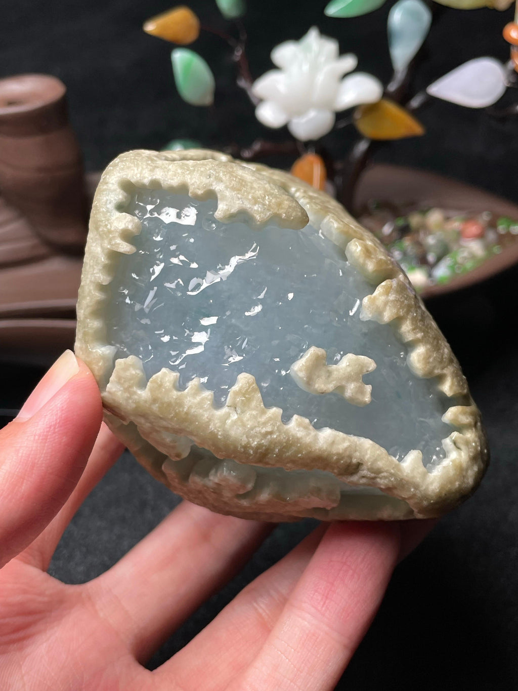 莫西沙开窗冰飘花牌子料（yc488926）
