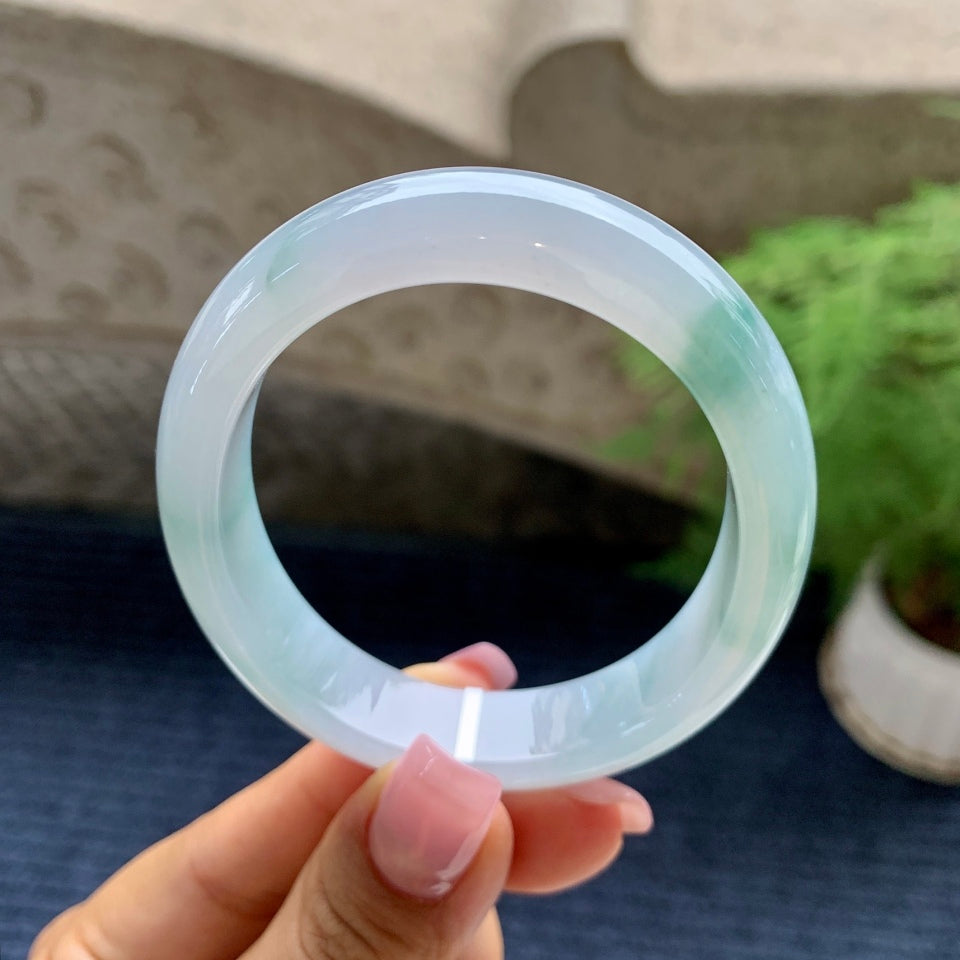 细糯种飘花贵妃手镯（55.6mm）（yc090111）