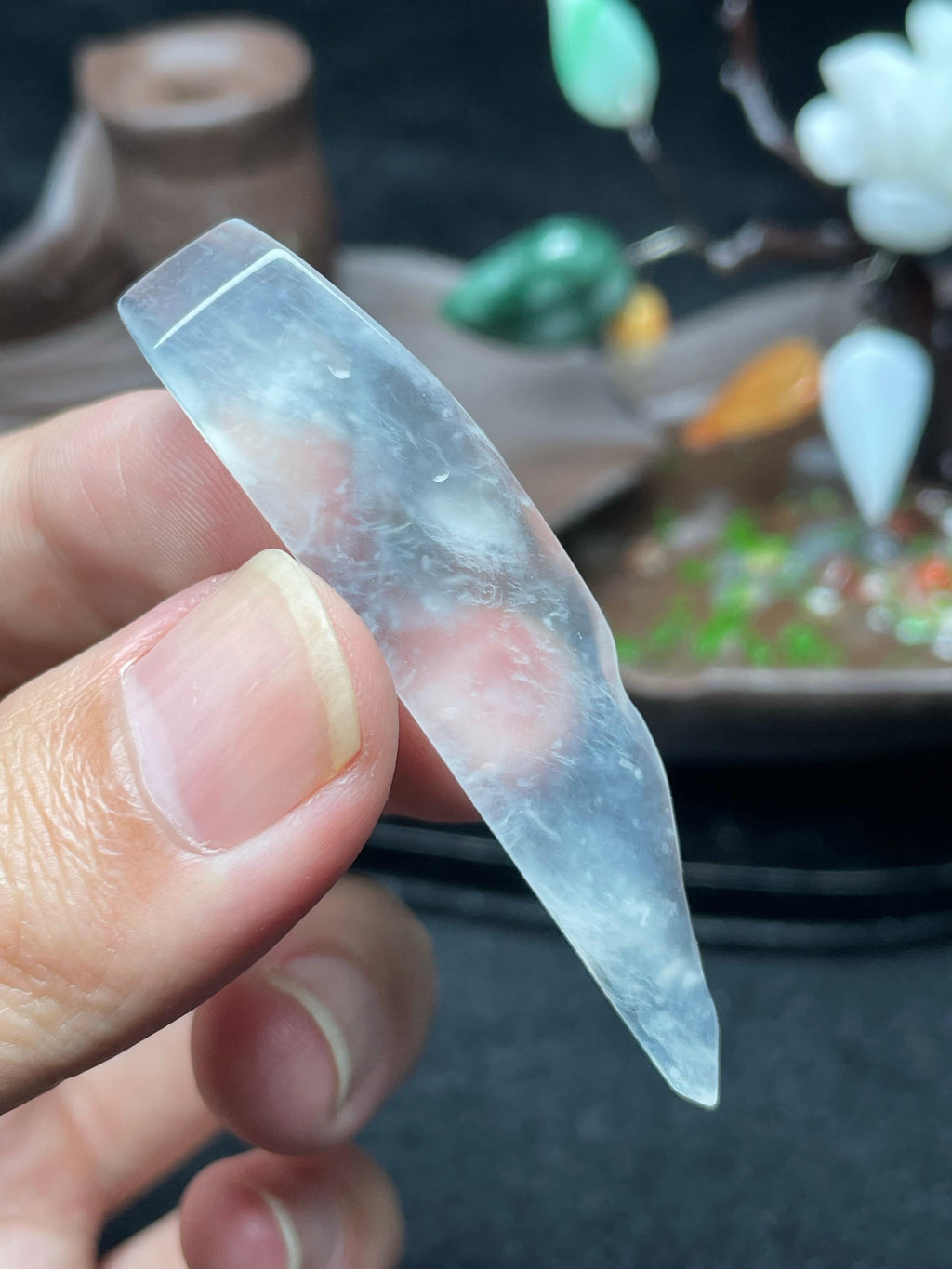 高冰雪花棉随形片料（yc529894）
