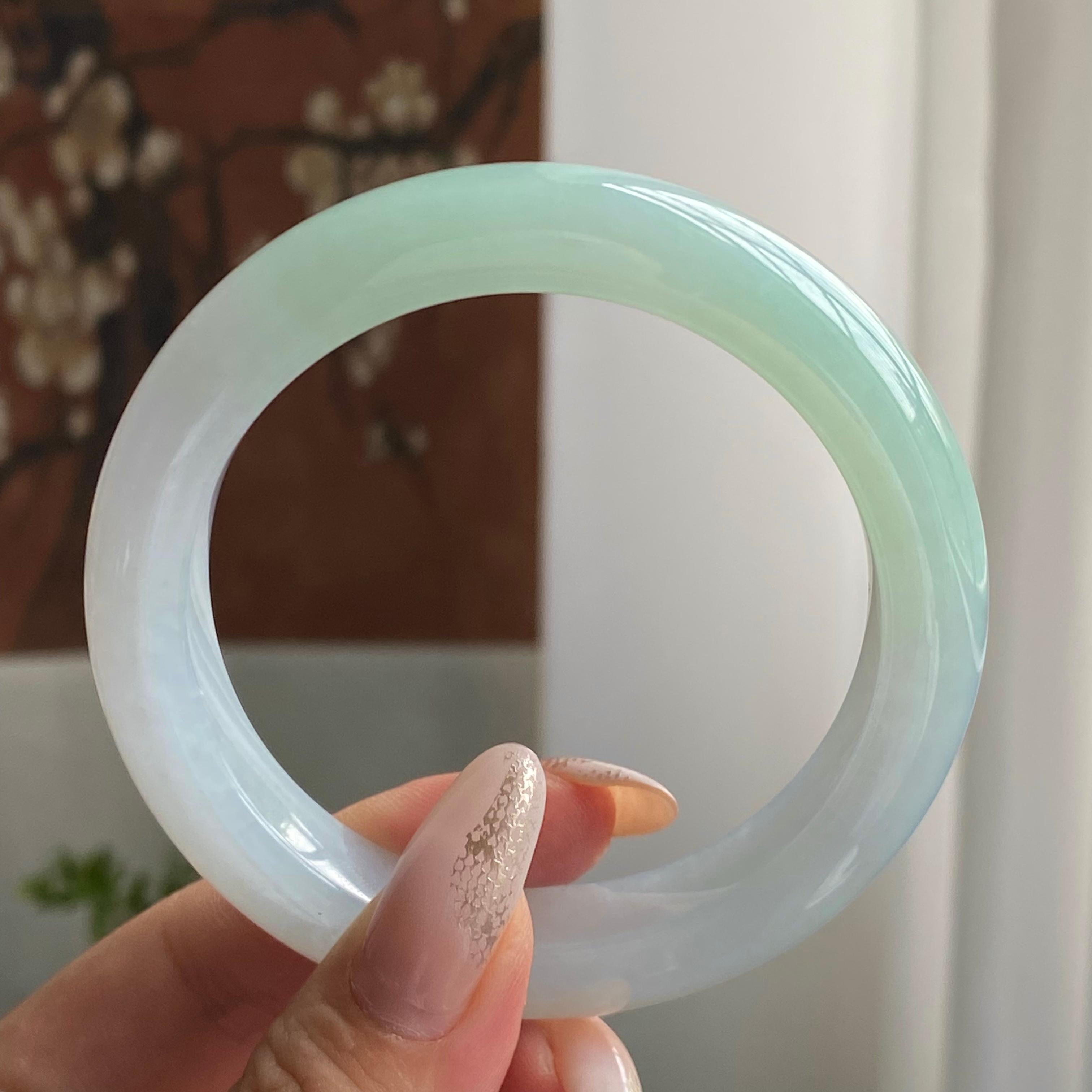 糯冰种晴底平安镯（56圈）（yc221703）