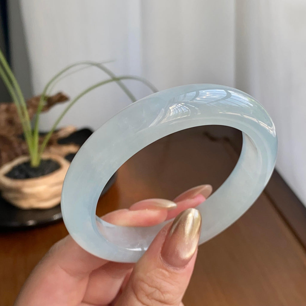 冰种淡晴底平安镯（54圈）（yc259078）