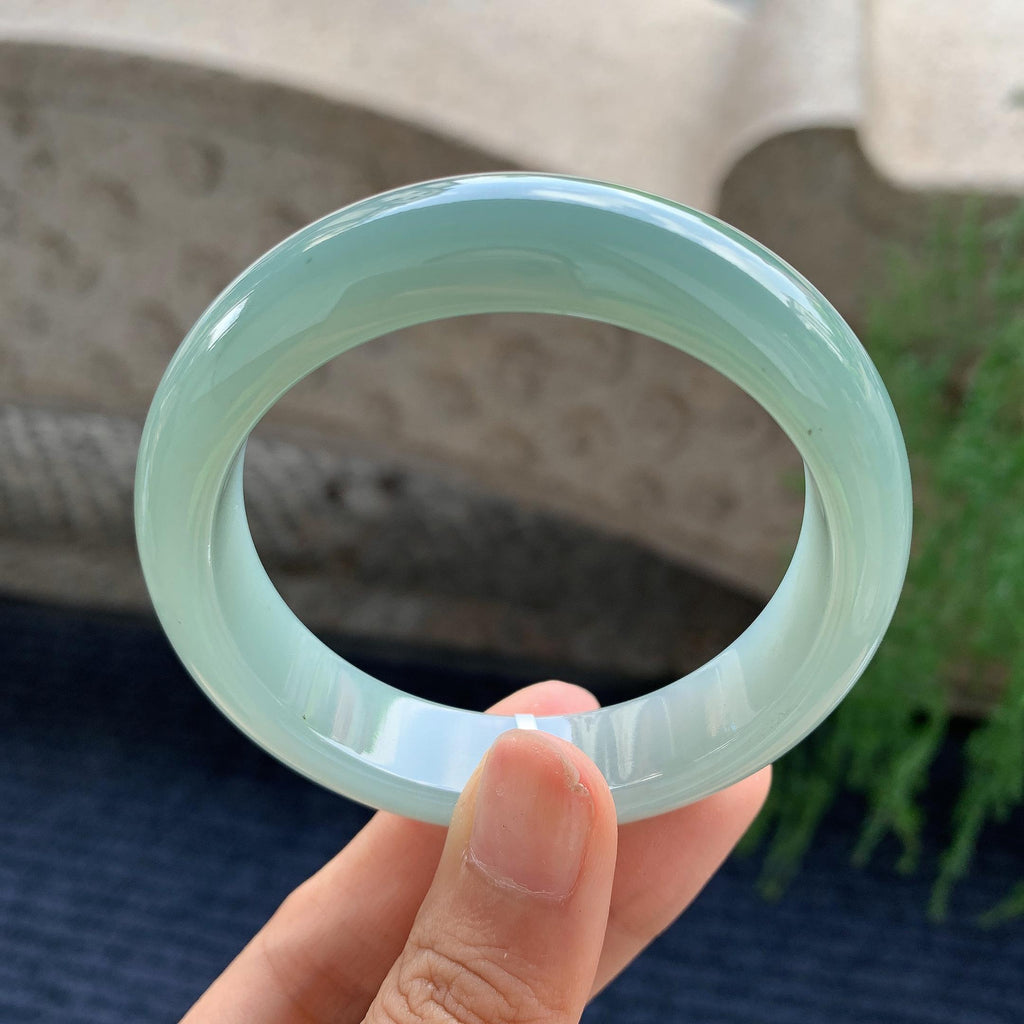 细糯种湖水绿正圈平安镯 53圈（yc709337）