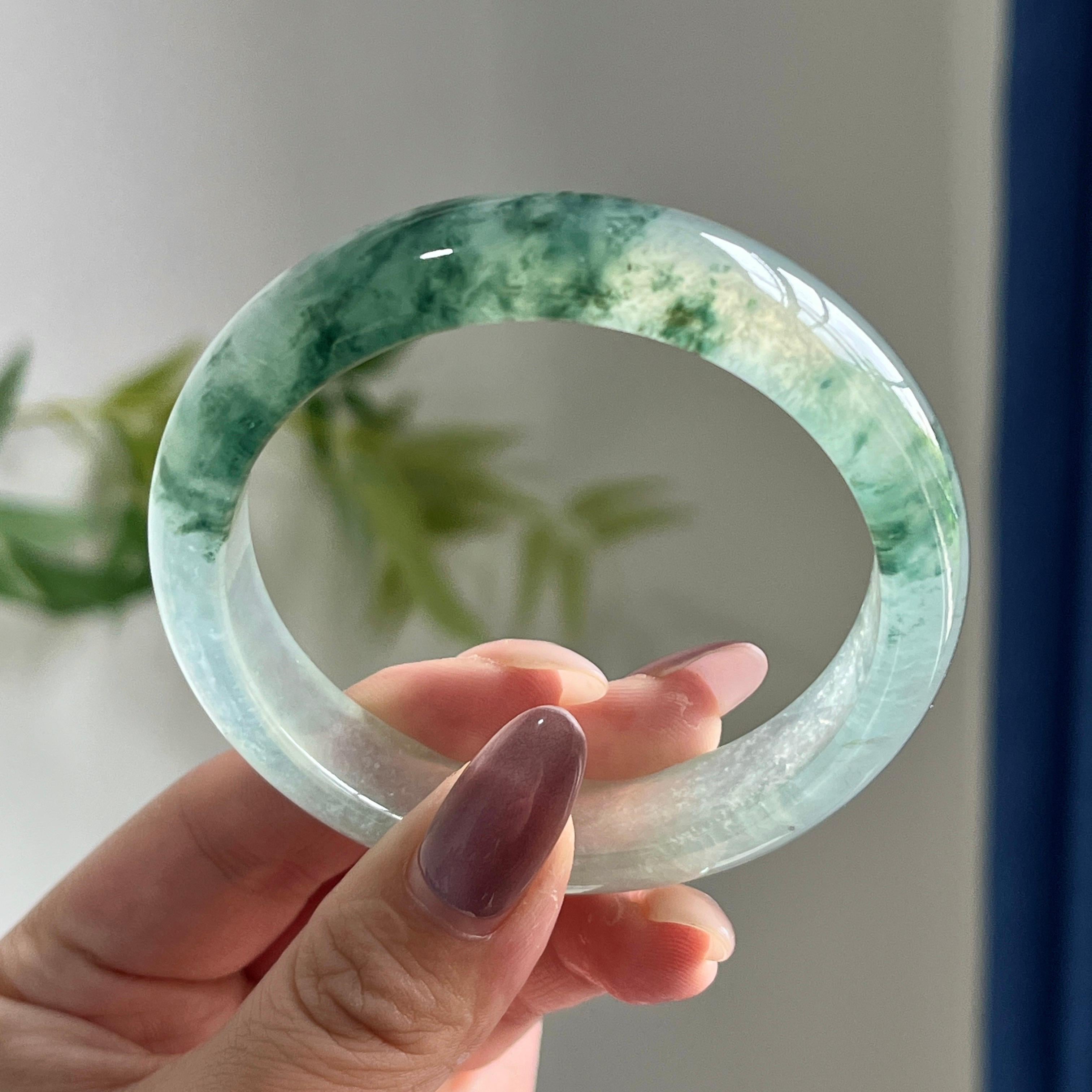 冰种飘花平安镯（56圈）（yc197939）