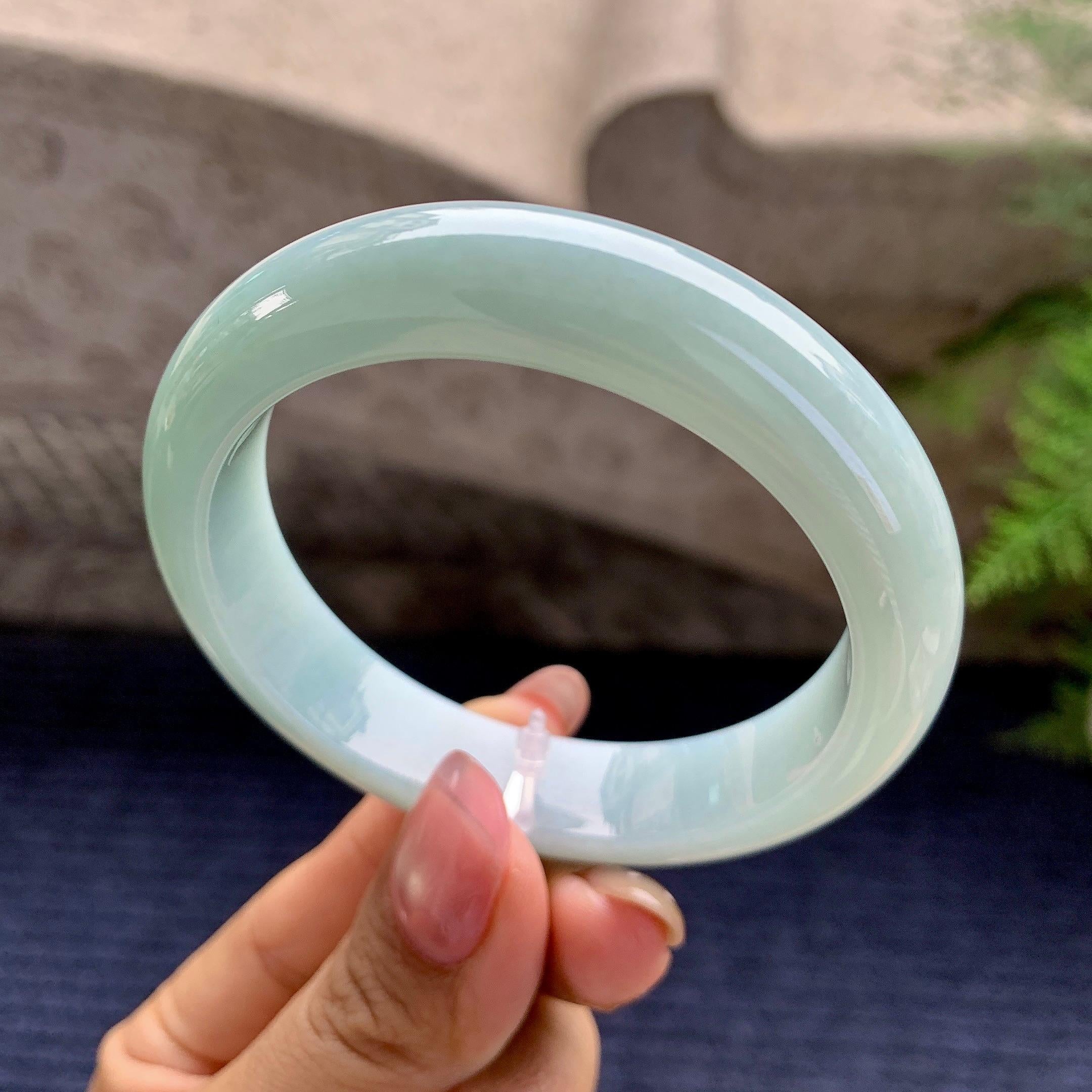 细糯种晴底平安镯（53.3mm）（yc280879）
