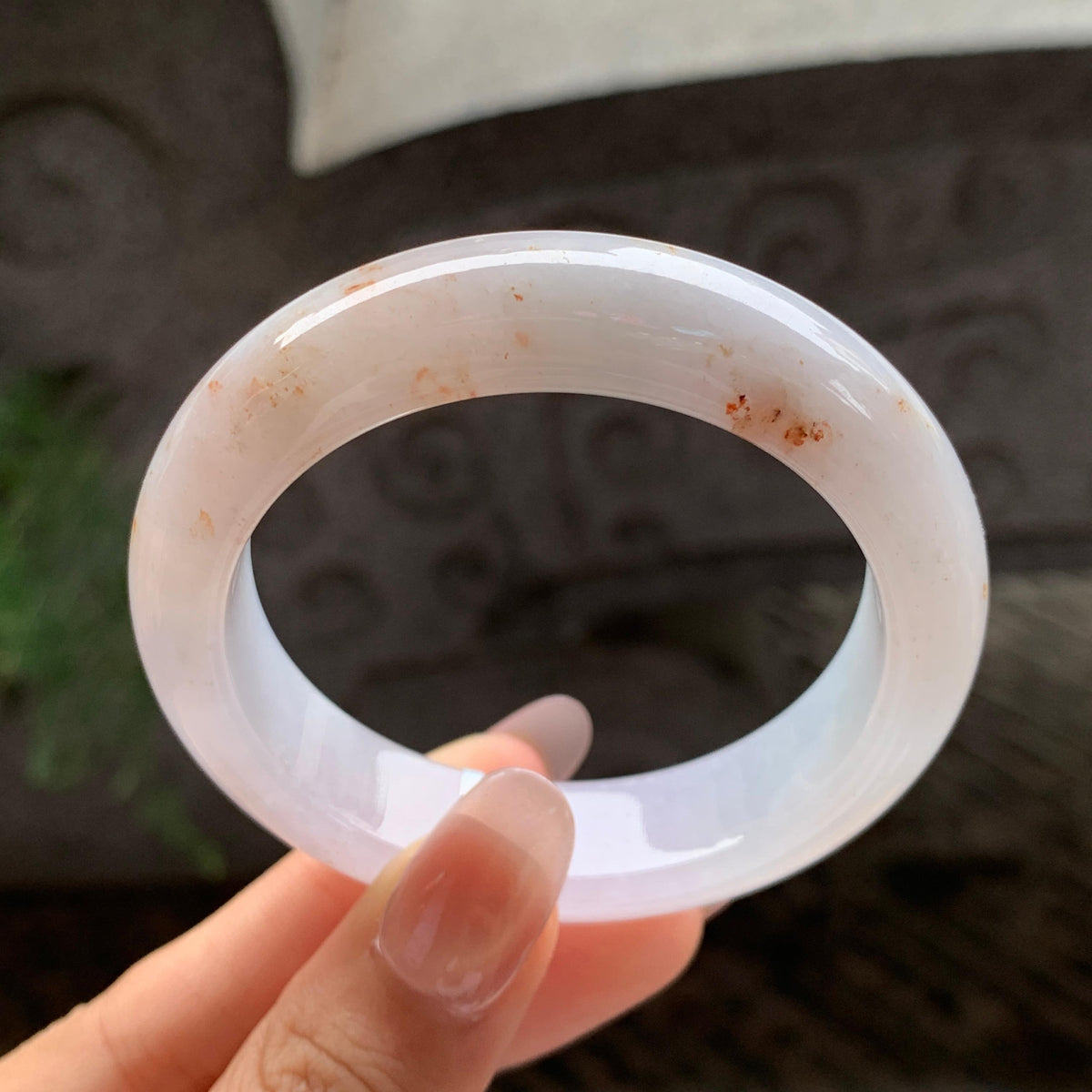 细糯种飘红翡正圈平安扣 50圈 天然A货缅甸翡翠（yc693089）