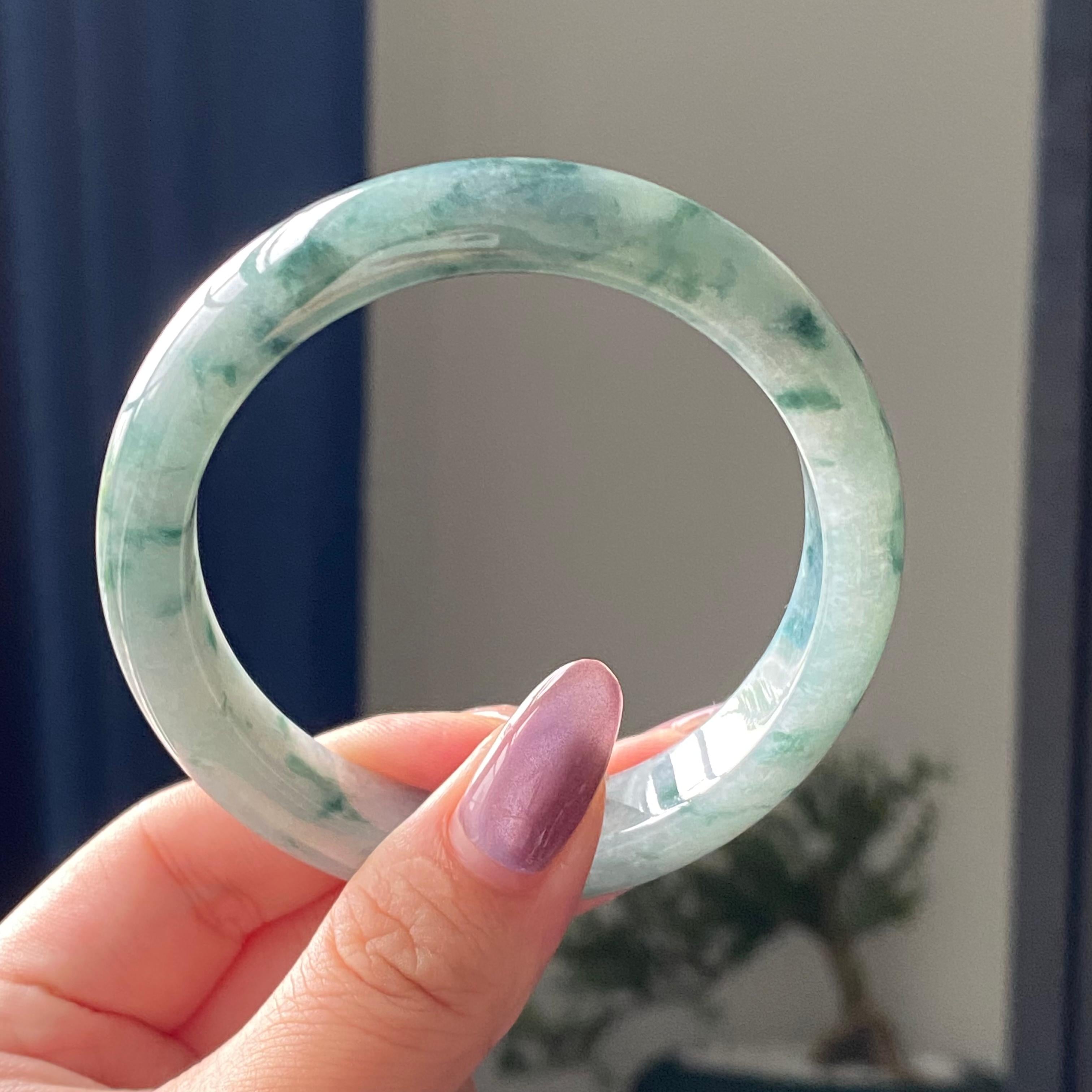 细糯种飘花平安镯手镯（58圈）（yc195330）