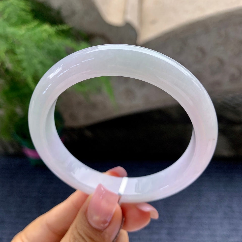 细糯种淡粉紫平安镯（57.3mm）（yc097094）