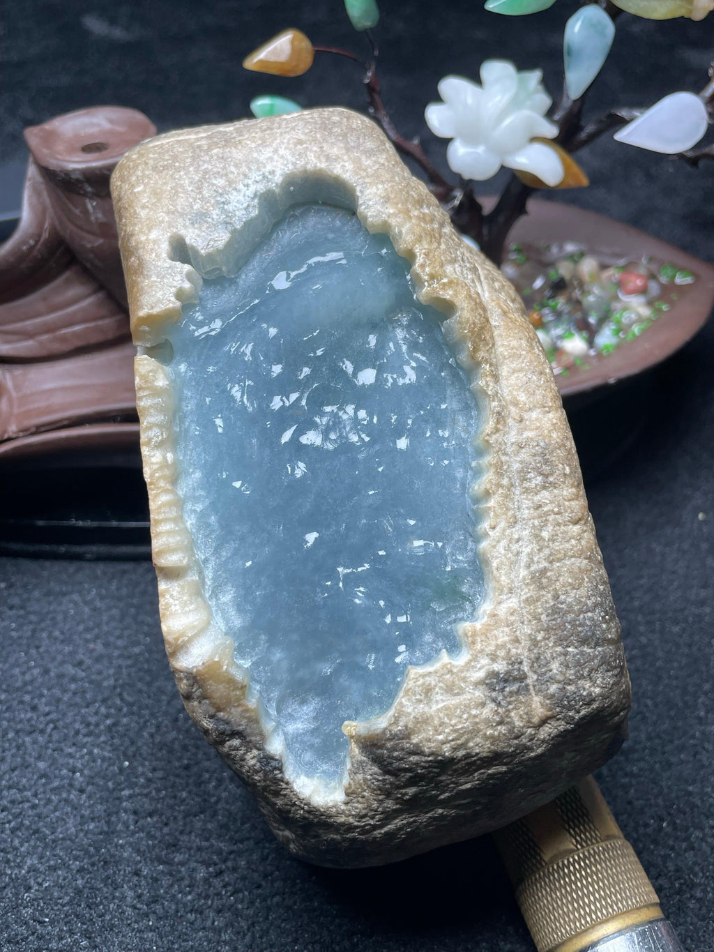 极品莫西沙冰晴飘花开窗料（yc539733）