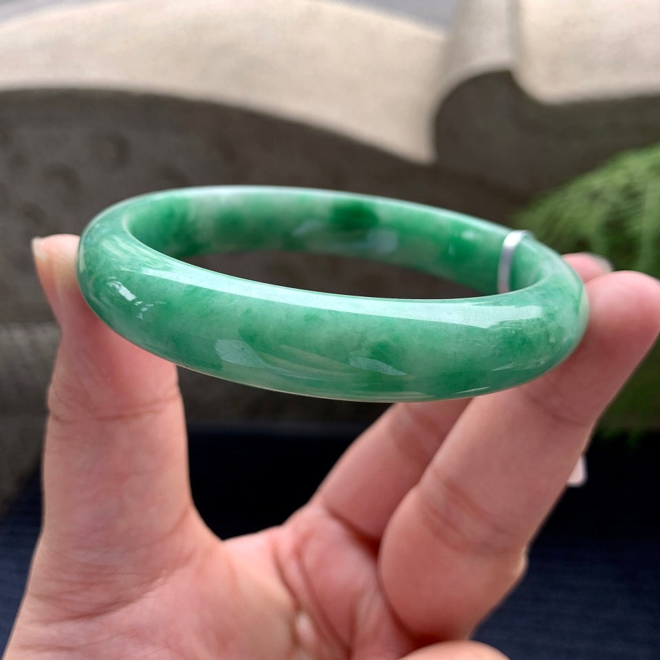 糯种飘花平安镯（61.8mm）（yc088765）