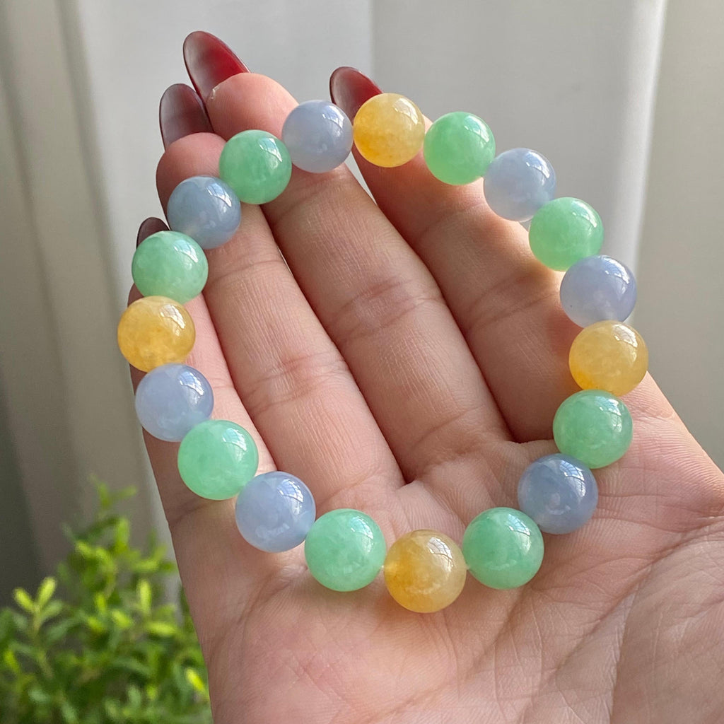 糯冰种多宝单圈手串（19颗）（yc215246）