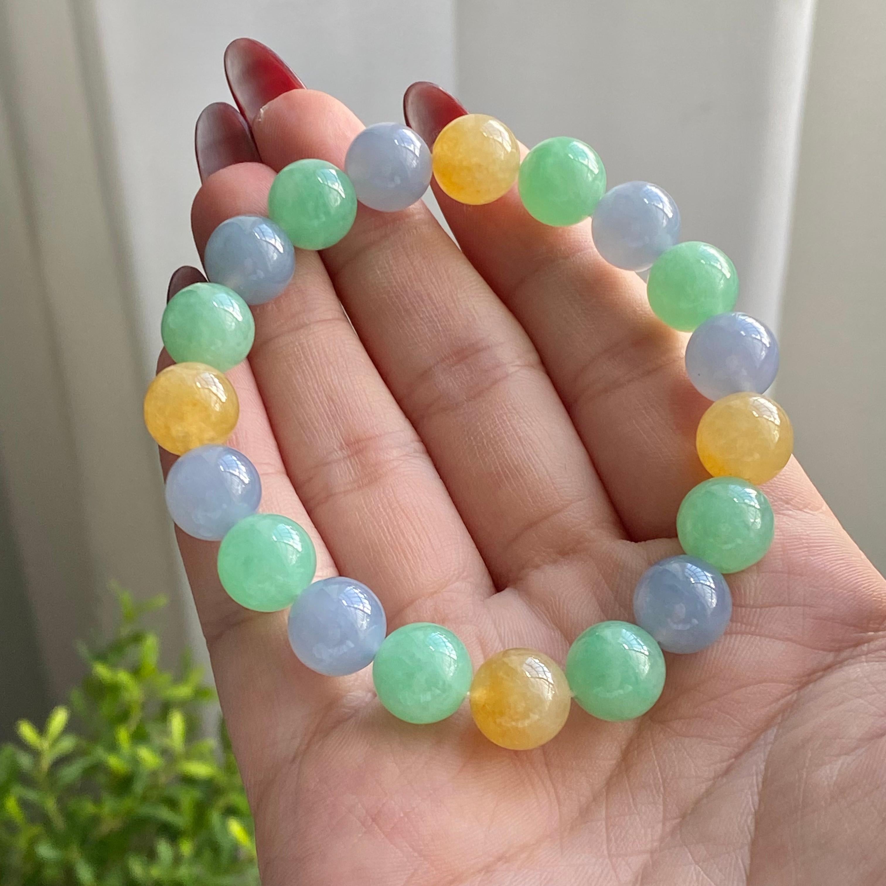 糯冰种多宝单圈手串（19颗）（yc215246）