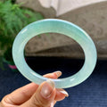 糯冰种蓝晴水圆条手镯（56.8mm）（yc079334）