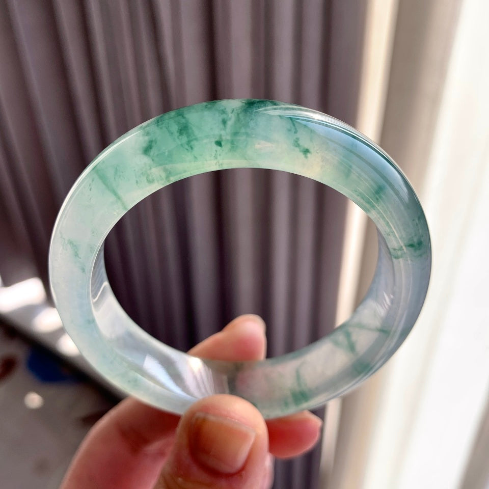 冰飘花平安镯（53.7mm）（yc057043）