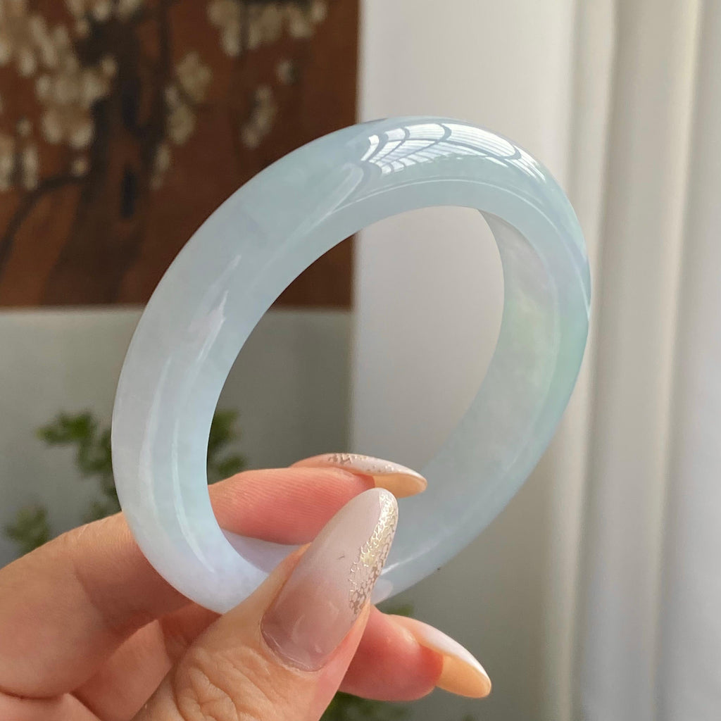 糯冰种晴底平安镯（55圈）（yc221671）