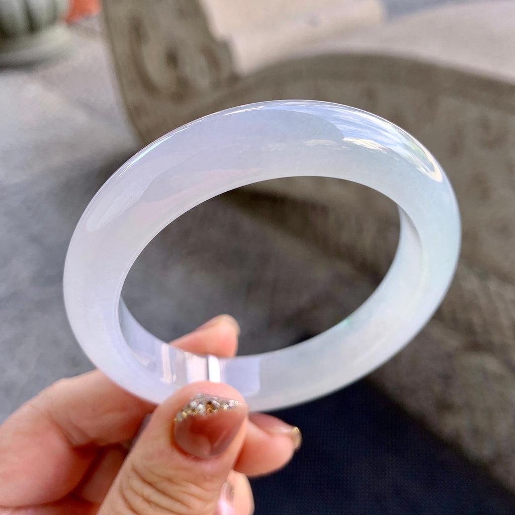 糯冰种无色平安镯（54.7mm）（yc273590）