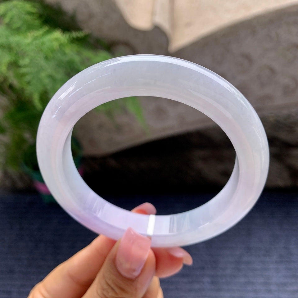 细糯种淡紫罗兰平安镯（60mm）（yc097389）