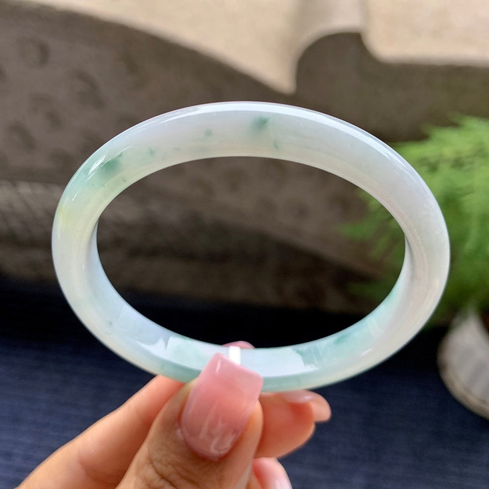 细糯种飘花贵妃手镯（55.5mm）（yc092179）
