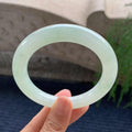 细糯种晴水绿圆条手镯 56.5圈（yc709334）