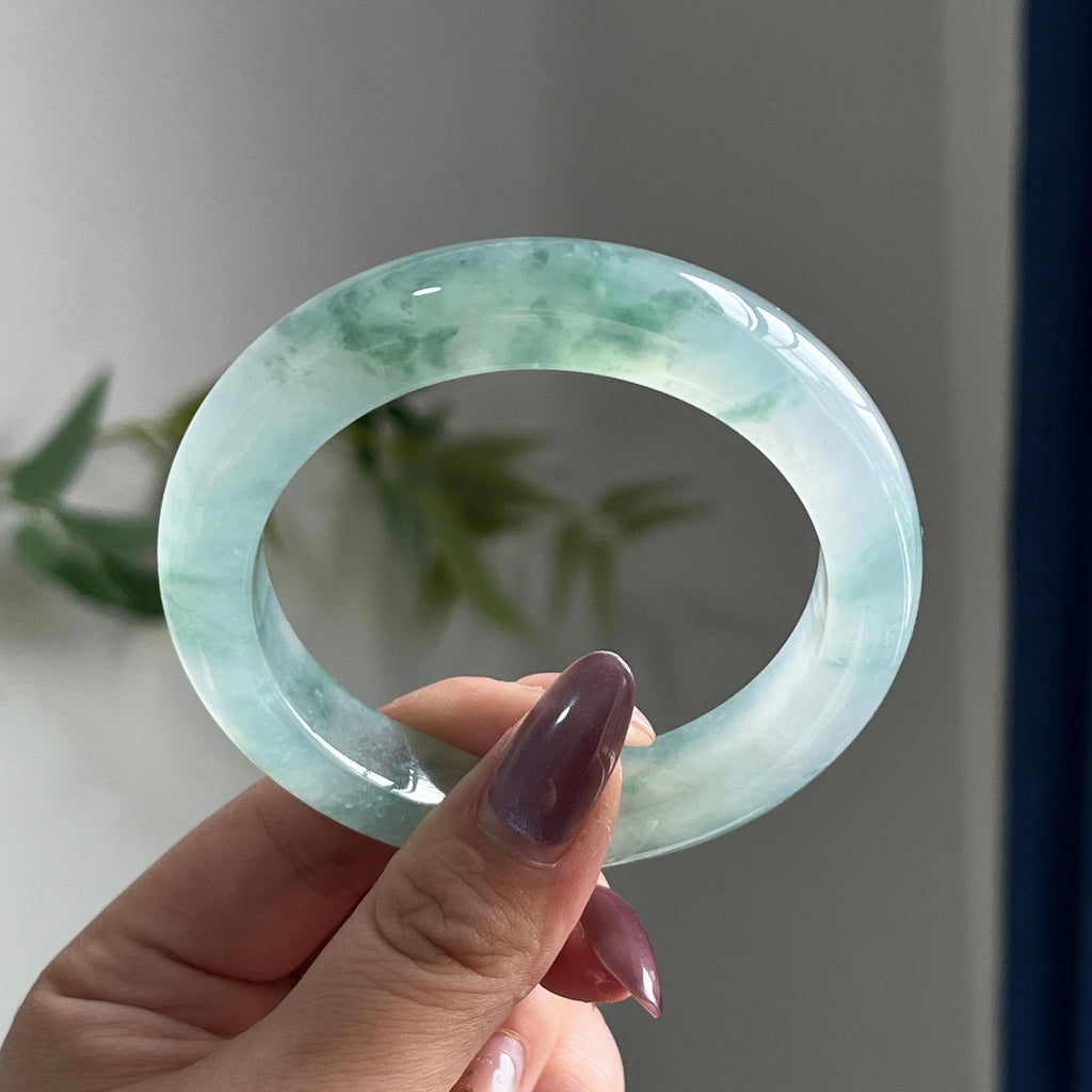 冰种飘花平安镯（56圈）（yc197922）