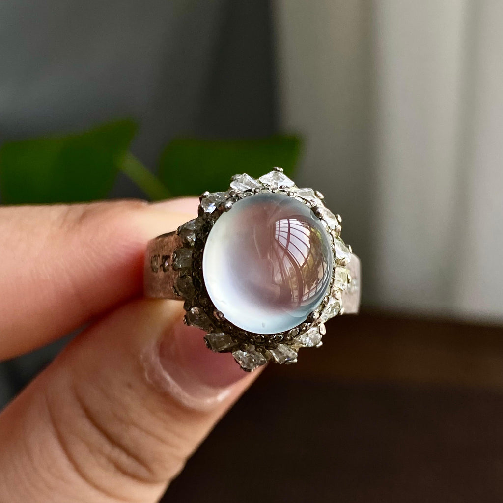 玻璃种白月光裸石蛋面（yc282946）