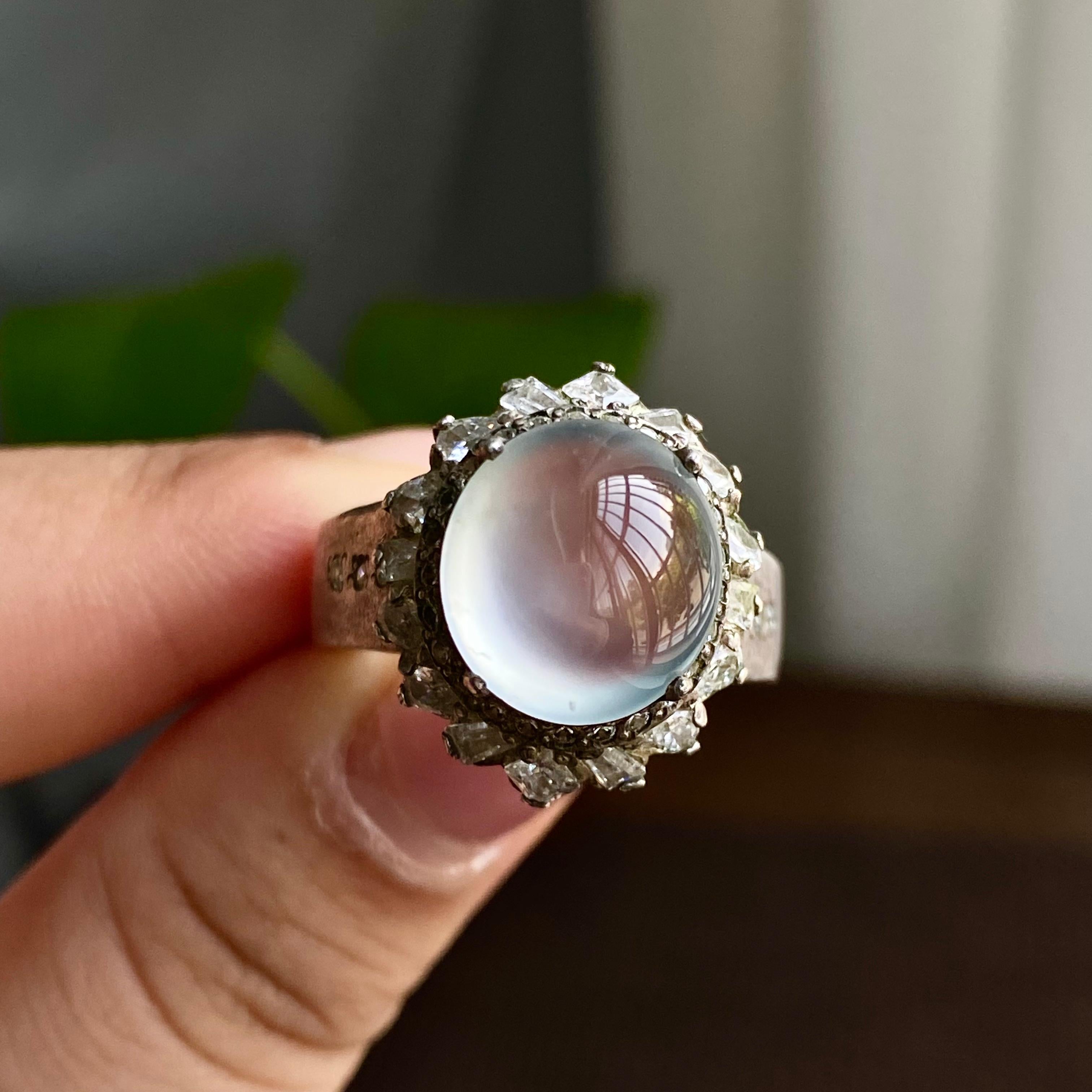 玻璃种白月光裸石蛋面（yc282946）