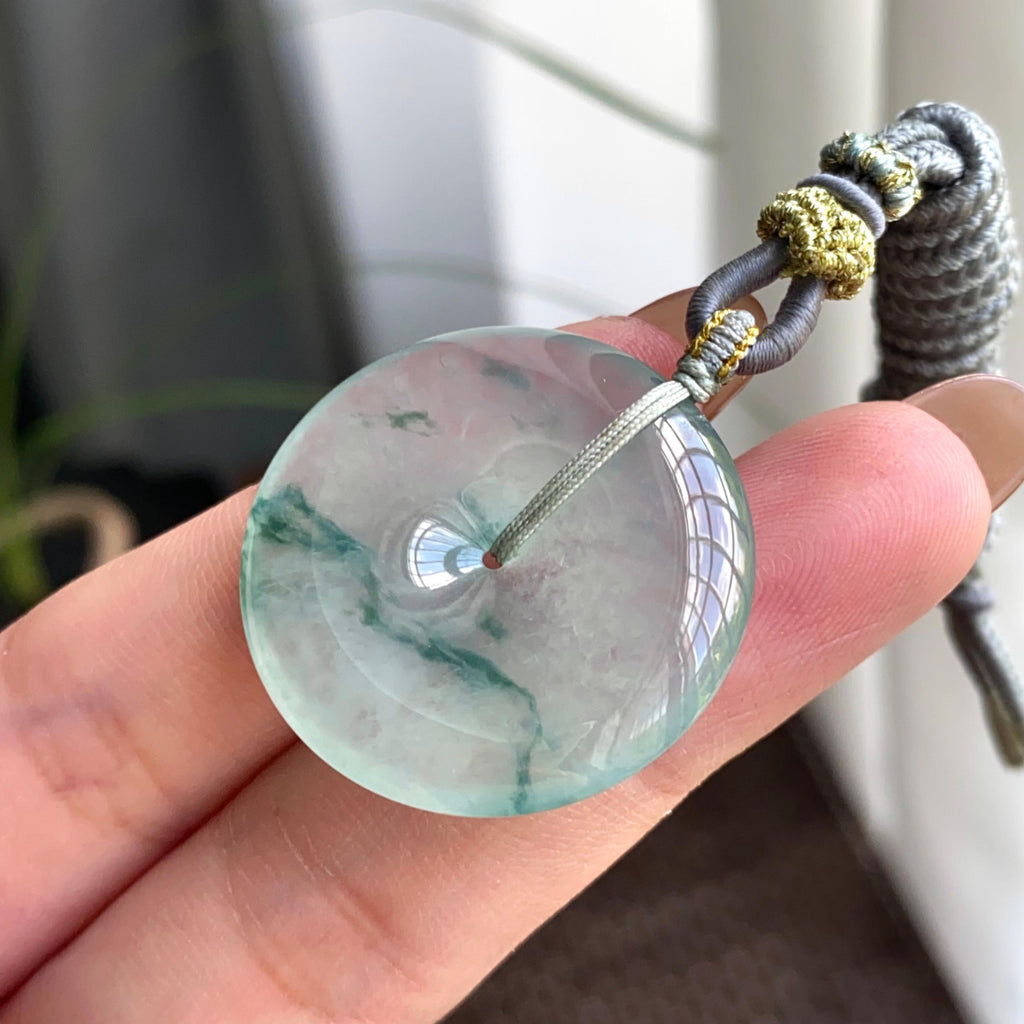 冰种飘花平安扣吊坠（yc263854）