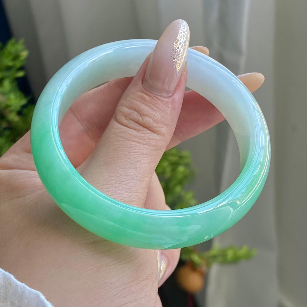 细糯种伴山水平安镯（56圈）（yc214373）