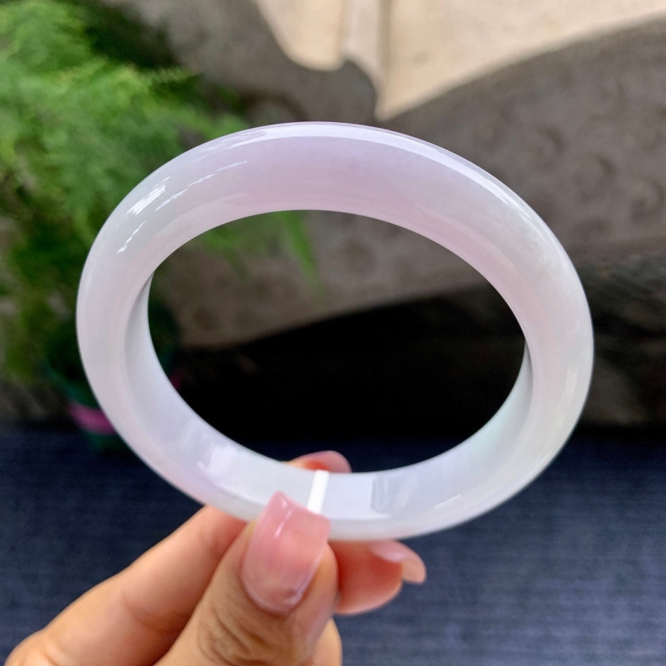 细糯种淡粉紫平安镯（57.3mm）（yc097094）