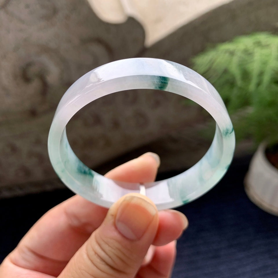 细糯种飘花方镯（52.2mm）（yc090950）