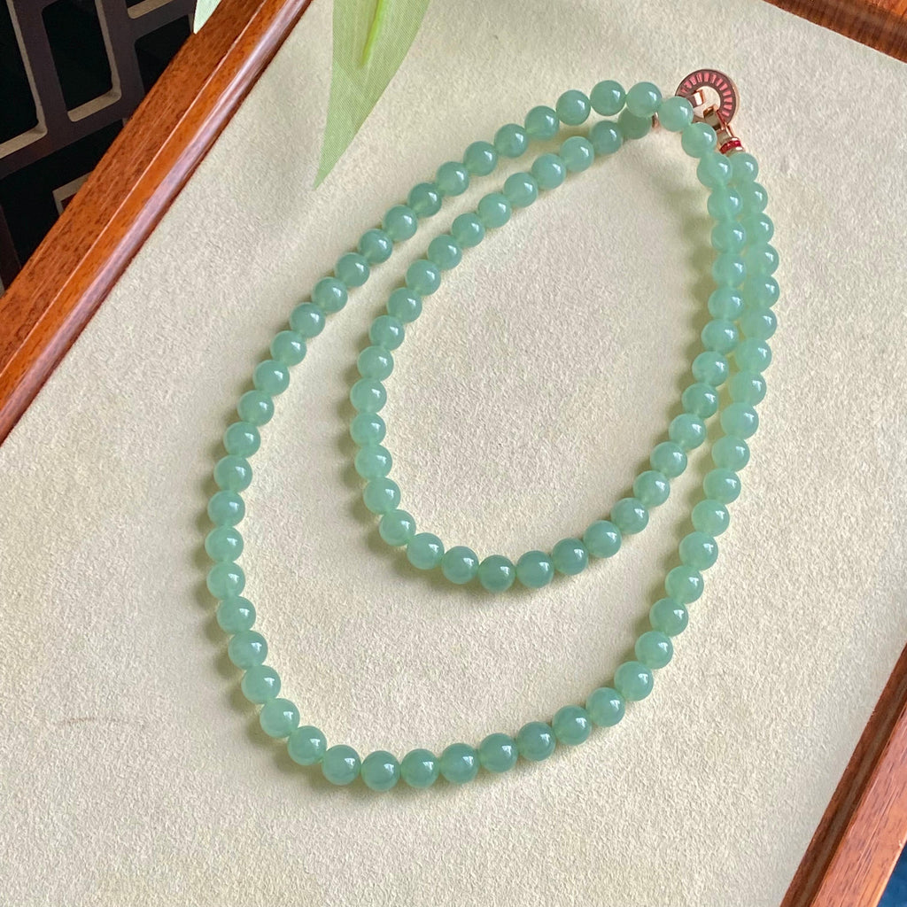 冰种晴底珠链（88颗）（yc196115）