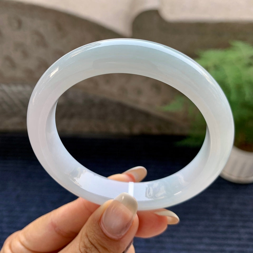 细糯种带底色平安镯（58.6mm）（yc082978）