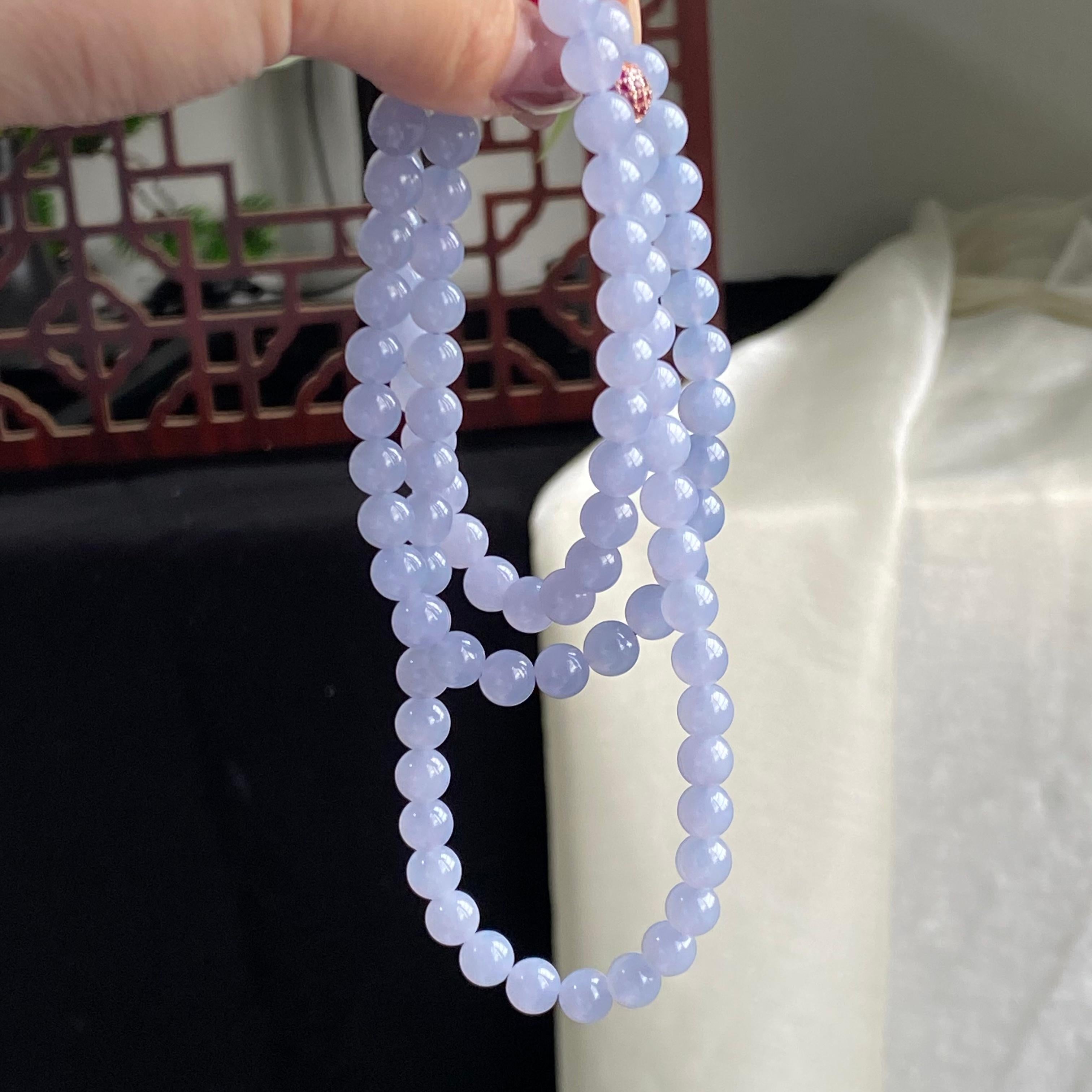 冰种紫罗兰珠链（107颗）（yc196846）