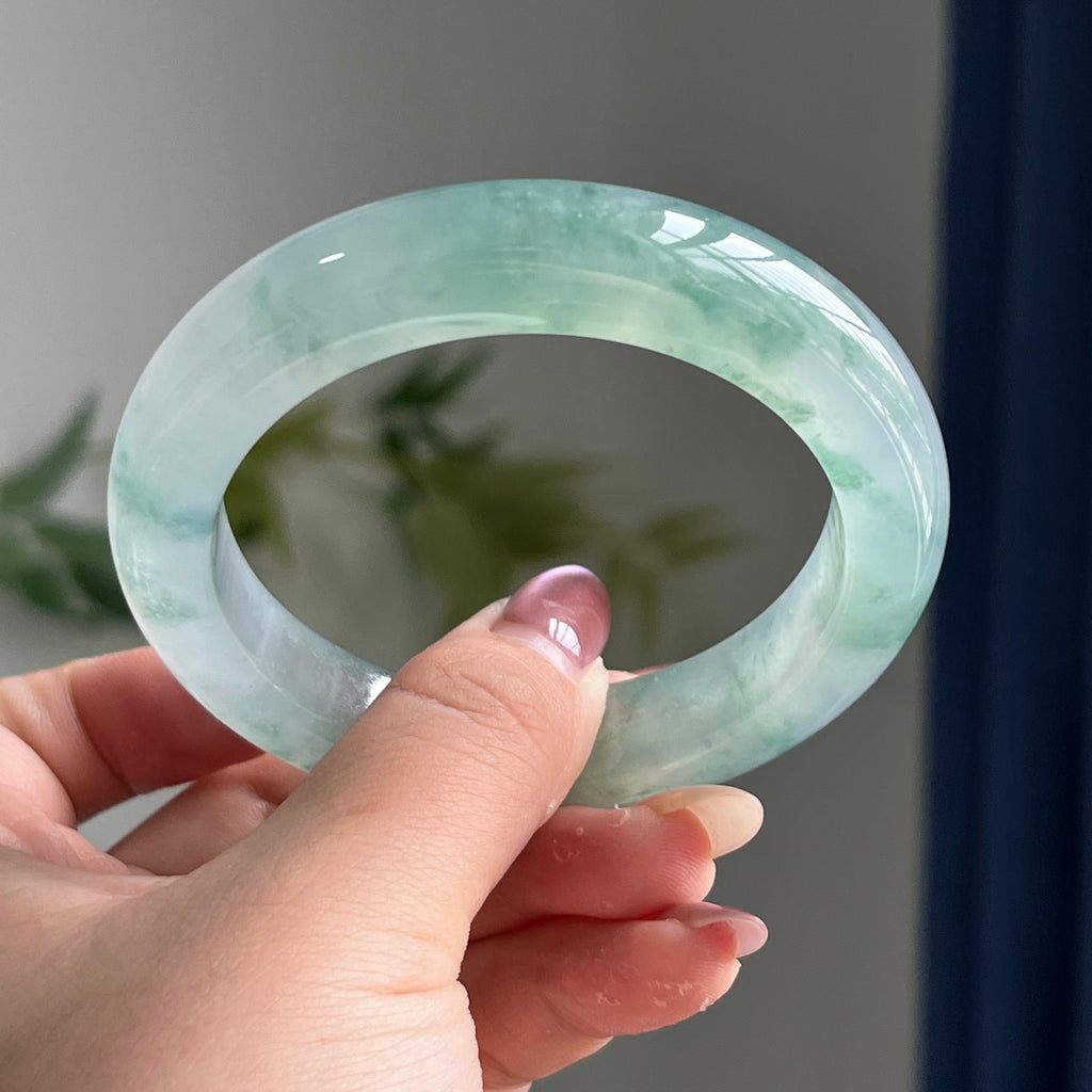 冰种飘花平安镯（56圈）（yc197922）