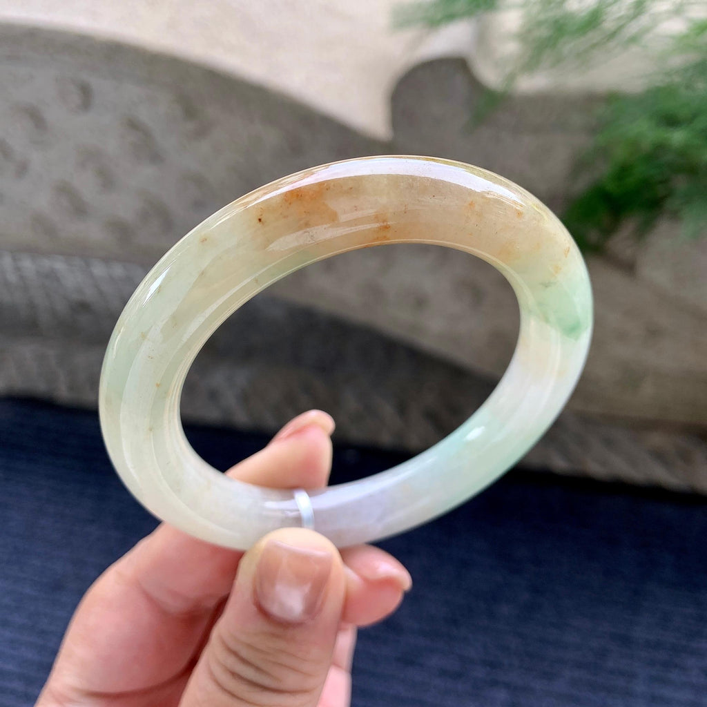 糯种红翡圆条手镯 55.2圈口（yc707459）