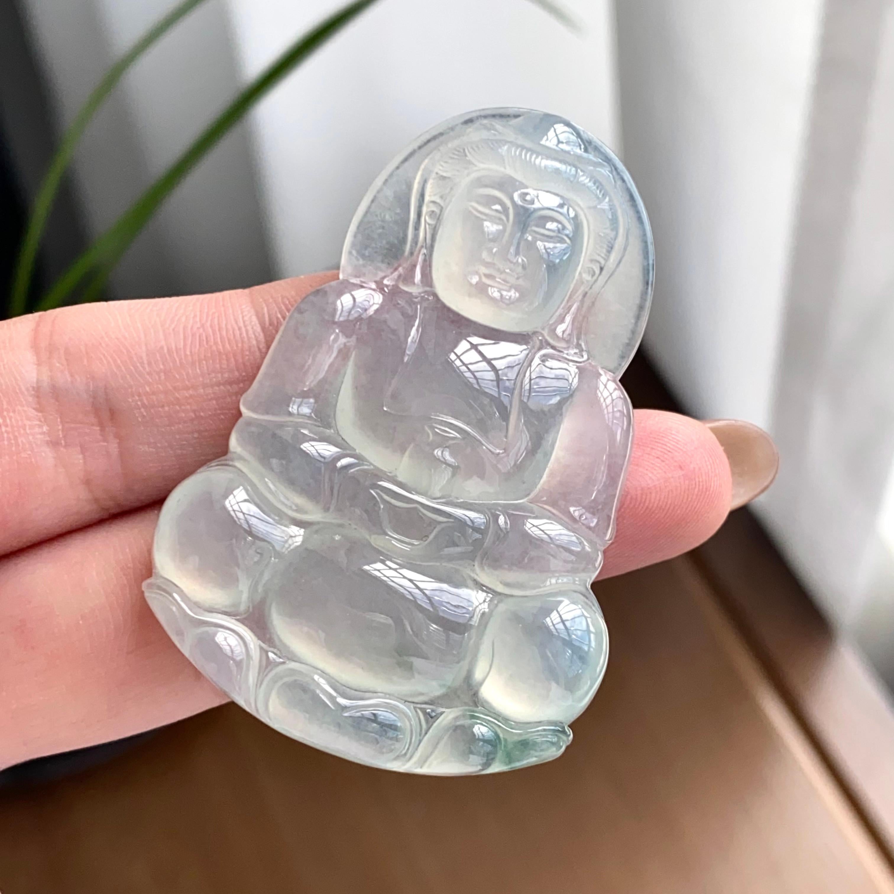 冰种飘花观音吊坠（yc262754）