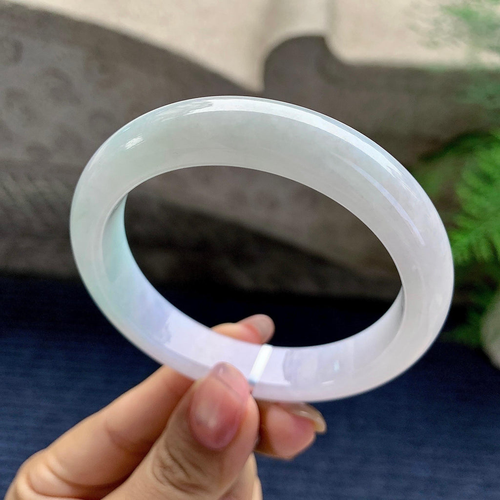 细糯种淡春彩平安镯（56.6mm）（yc280858）