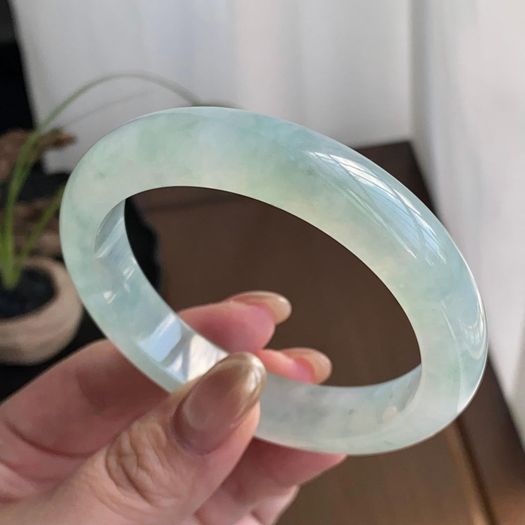 冰种淡晴底平安镯（57圈）（yc258939）