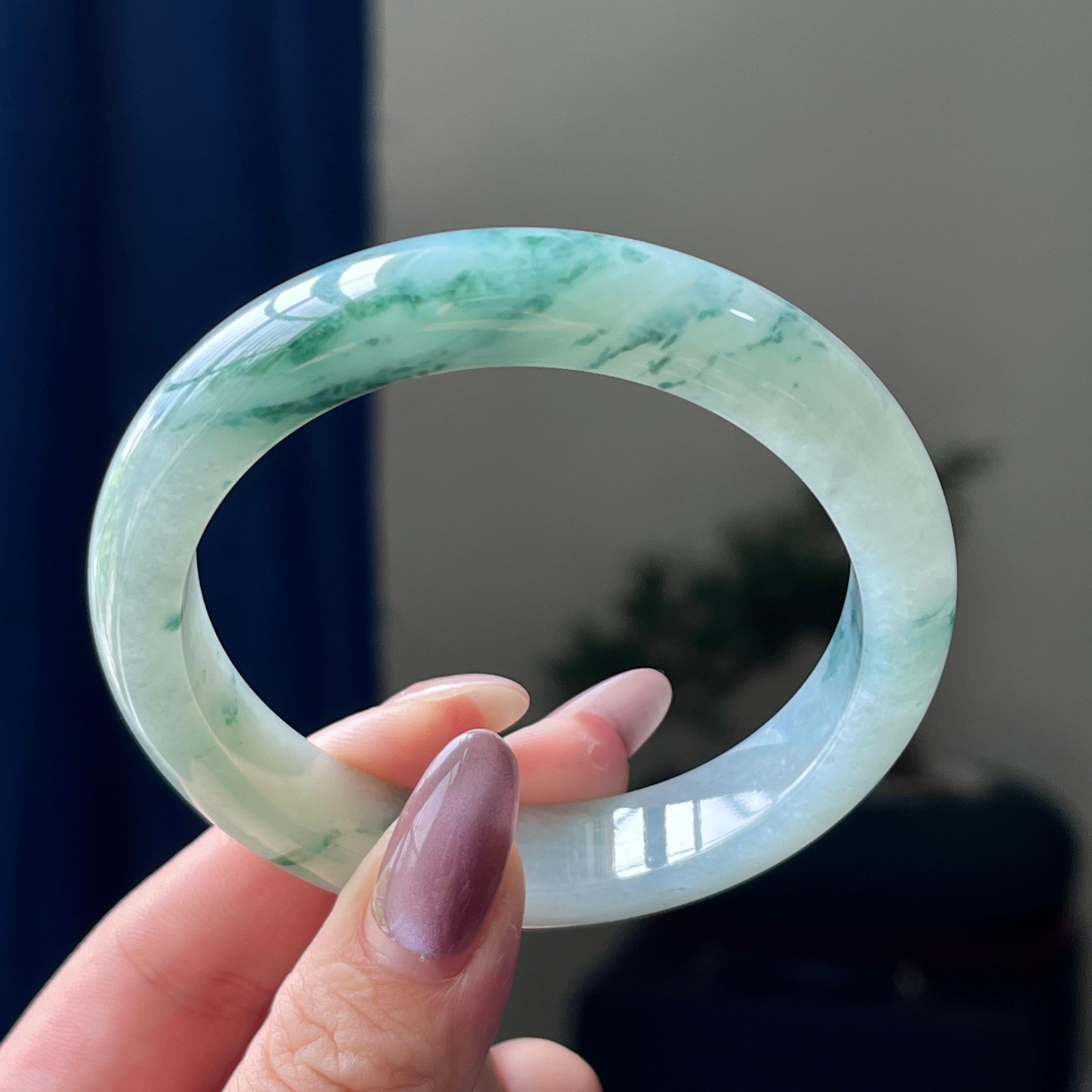 细糯种飘花平安镯（57圈）（yc198090）