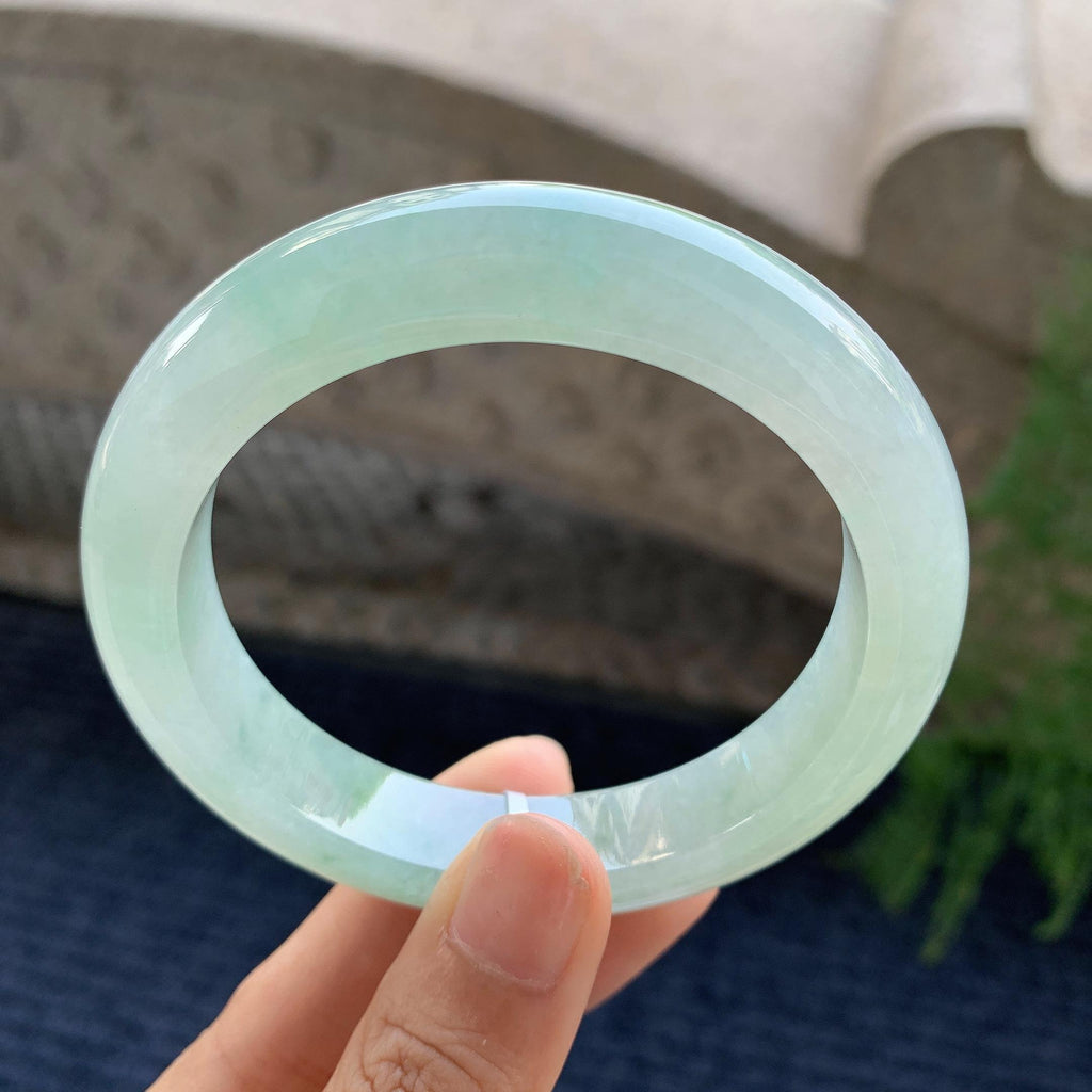 细糯种晴水绿正圈平安镯 52圈（yc709339）