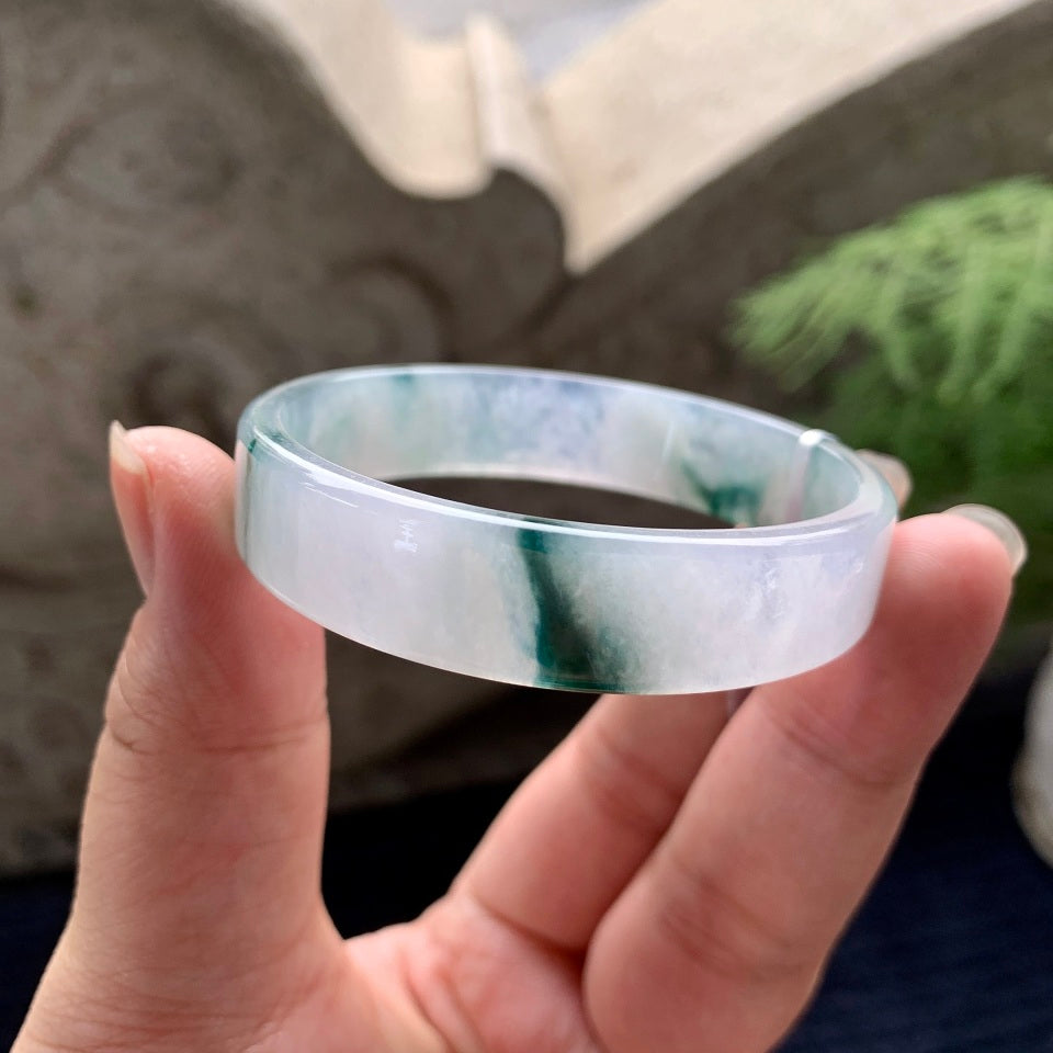 细糯种飘花方镯（52.2mm）（yc090950）