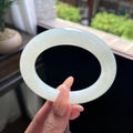 细糯种淡晴底葡萄肉圆条 56.5圈 天然缅甸A货翡翠（yc693140）