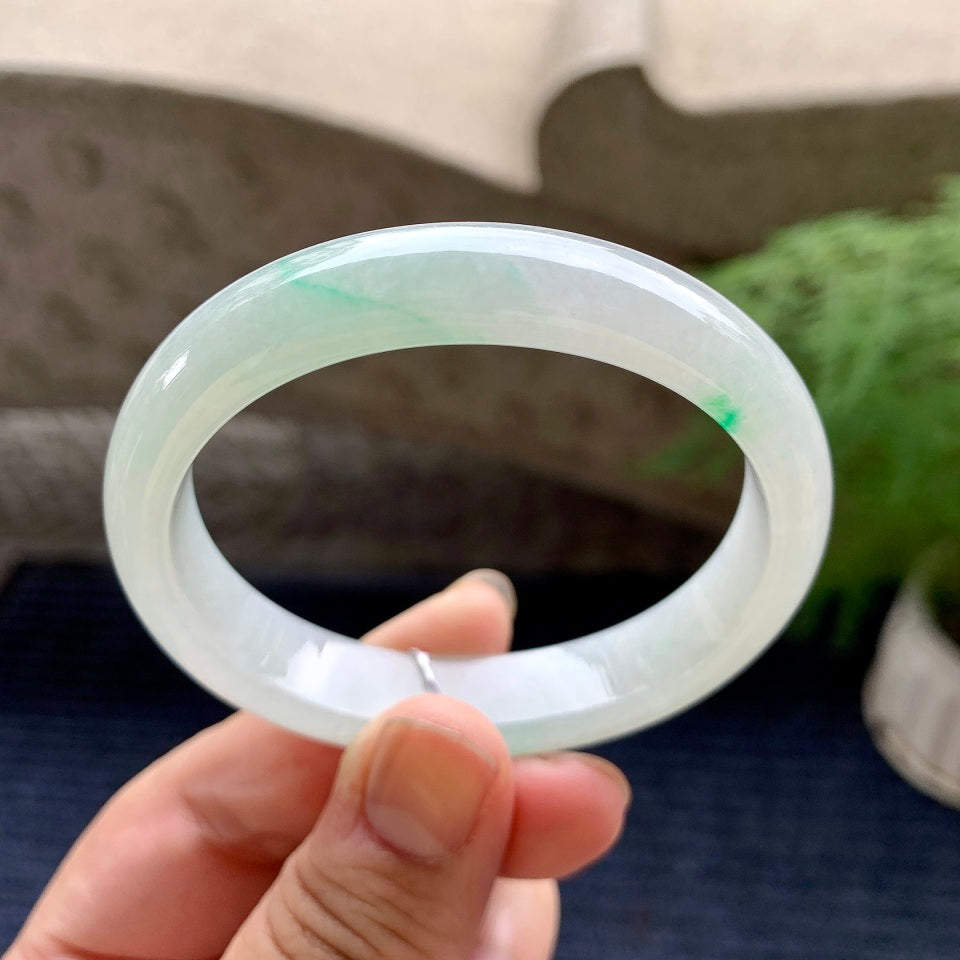 细糯种飘绿贵妃手镯（54.5mm）（yc116158）