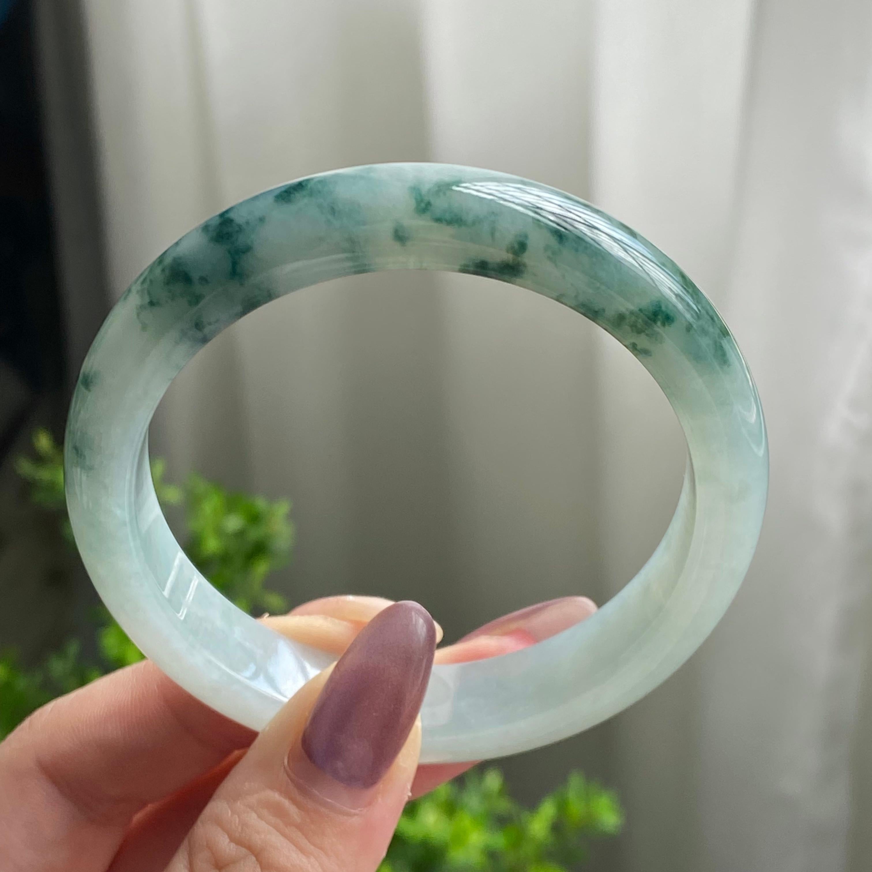 细糯种飘花平安镯（57圈）（yc202562）