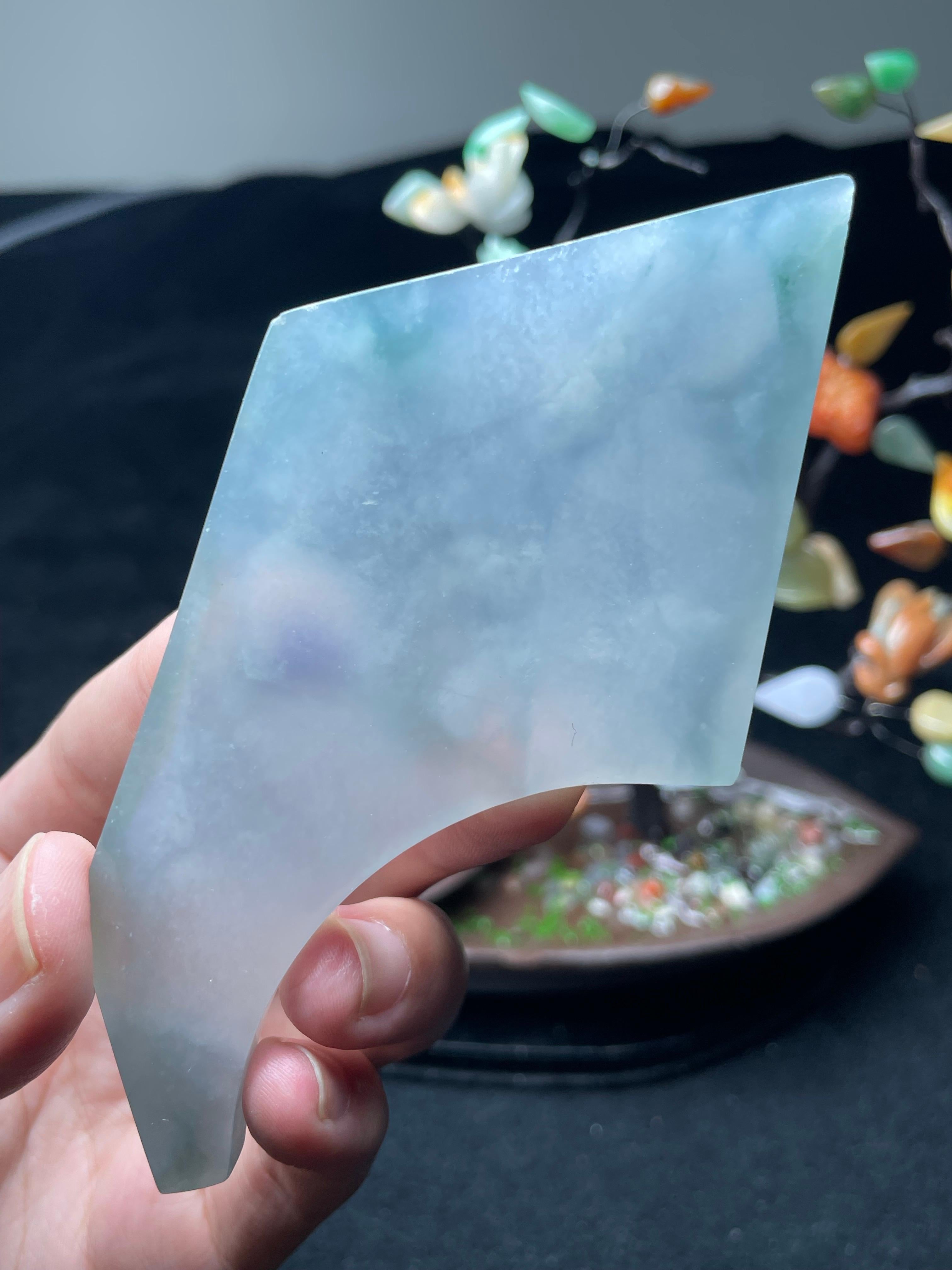冰晴飘花飘紫牌子料（yc521337）