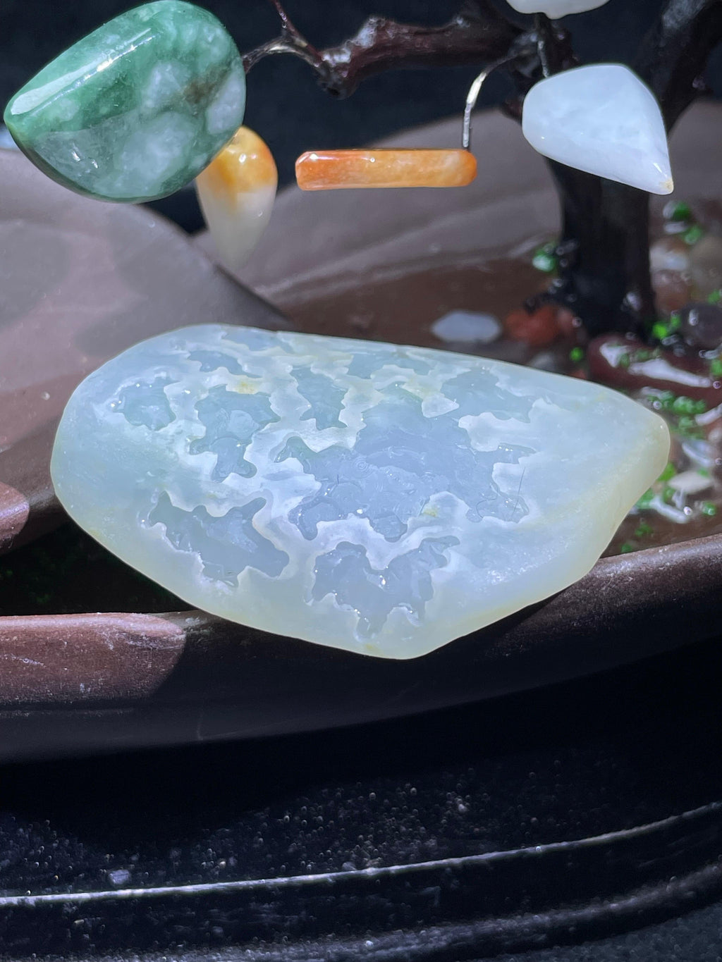 白底飘花小挂件料（yc507752）