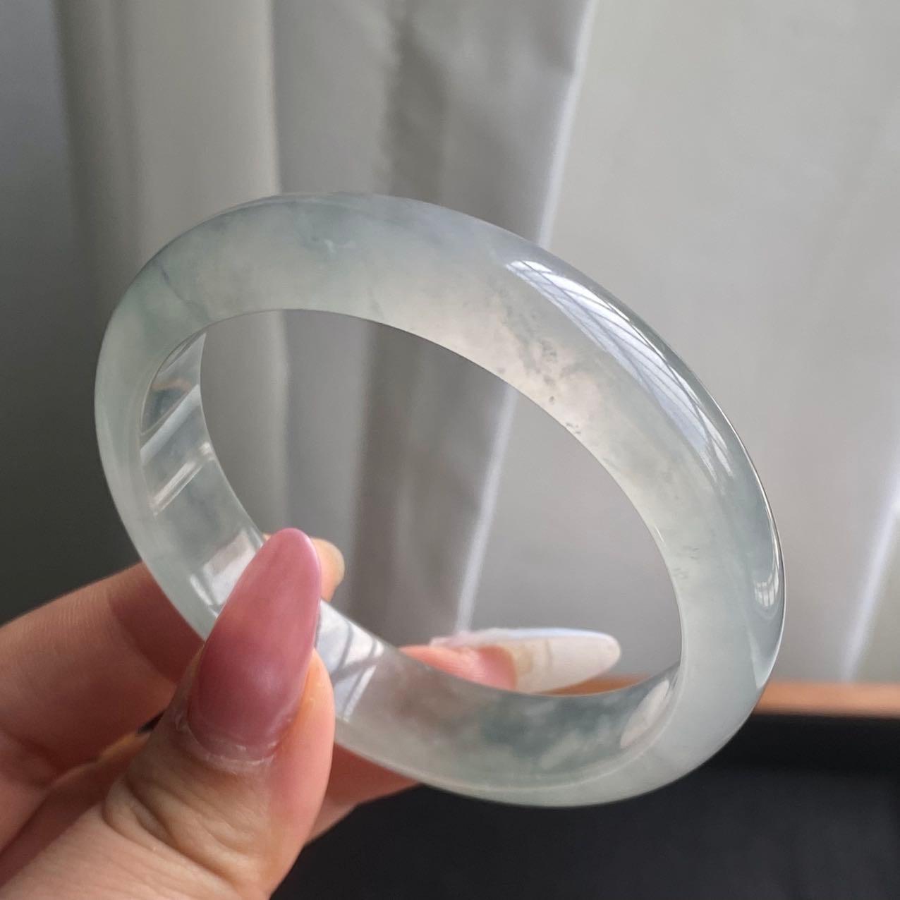 冰种黄加绿正圈手镯（57圈）（yc280787）