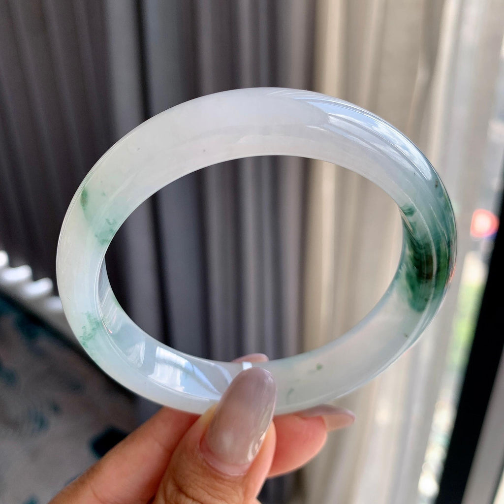 细糯种飘花平安镯（60.6mm）（yc175802）