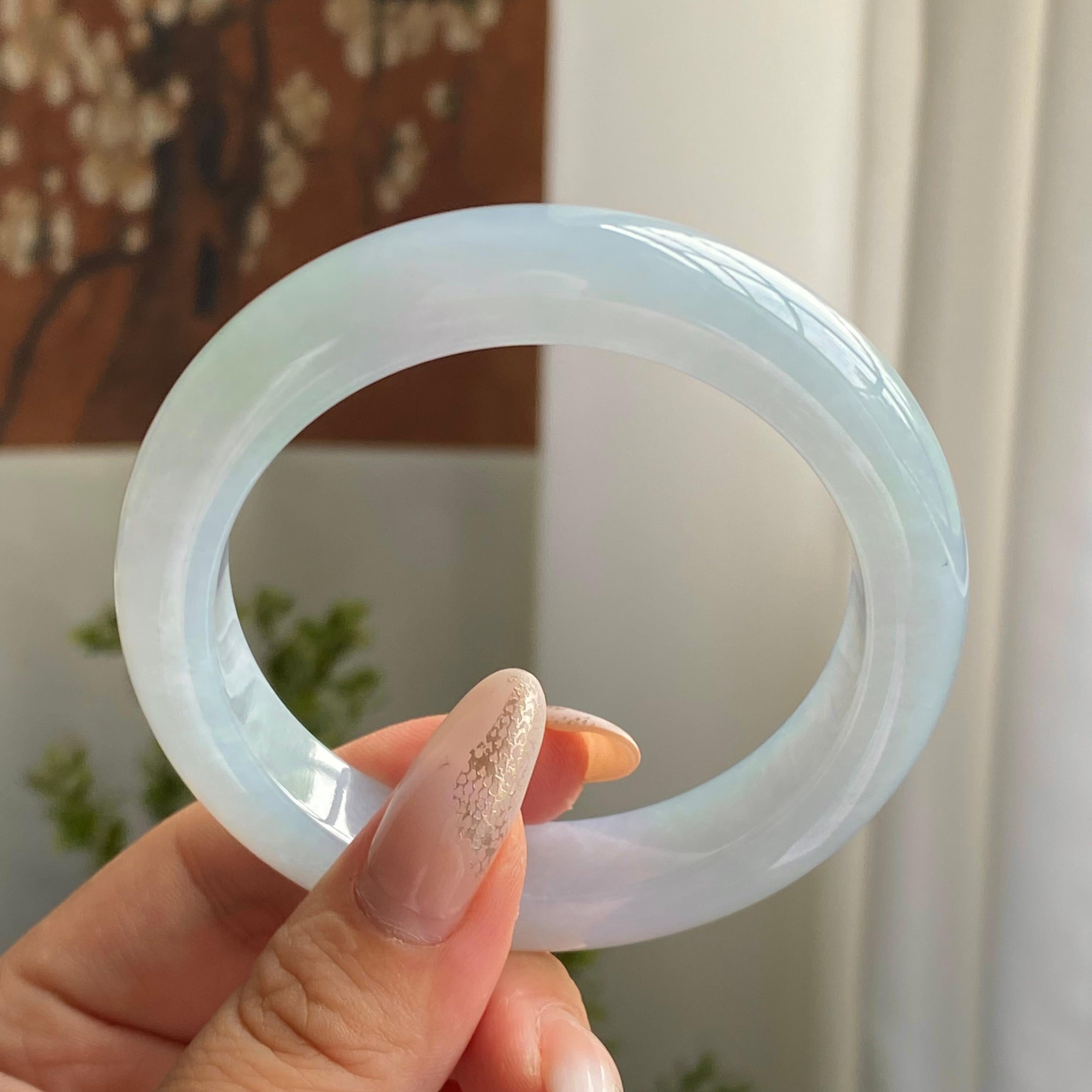 糯冰种晴底平安镯（55圈）（yc221671）